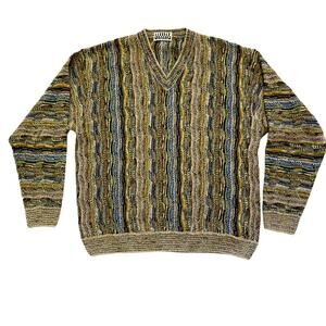 College By Marcazzani V Neck Sweater  Size 54/Large Vintage